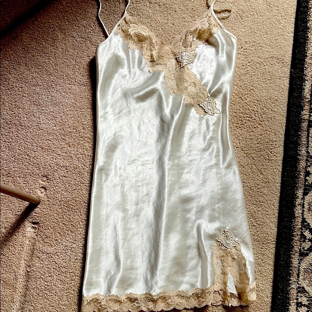 Victoria's Secret Cream Lace Slip Dress